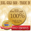 membeli emas harga tertinggi dan trade in dengan barang kemas pada harga terendah atau tukar gold bar dengan barang kemas, kami juga menyediakan servis untuk convert emas tuan dengan barang kemas yang tuan inginkan, kami menyediakan khidmat tebus emas di ar-rahnu seluruh malaysia, untuk semua jenis emas,harga boleh runding,hubungi kami 012-2301015