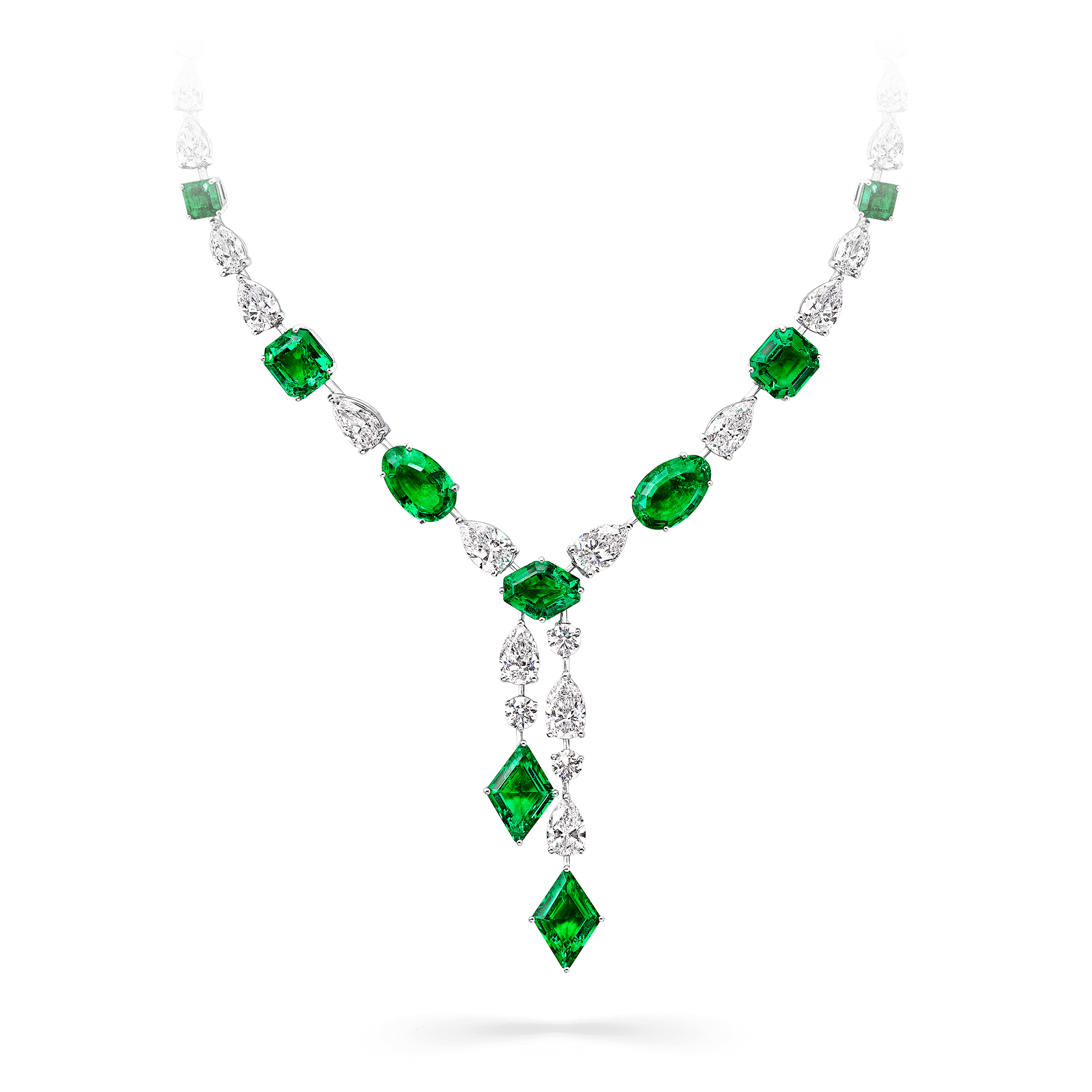 rantai leher permata diamond emerald