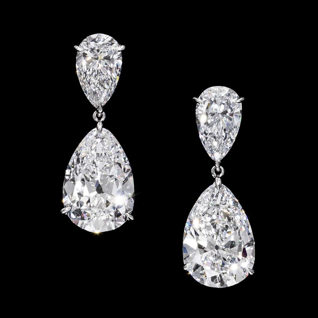pear cut diamond earrings